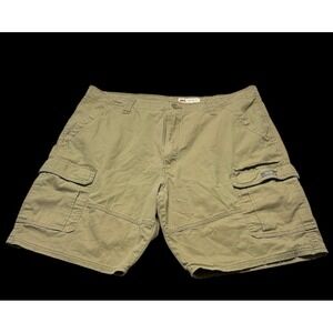 Wrangler Men's Cargo Shorts Size 38 Tan Khaki Relaxed Fit Cotton Blend Casual